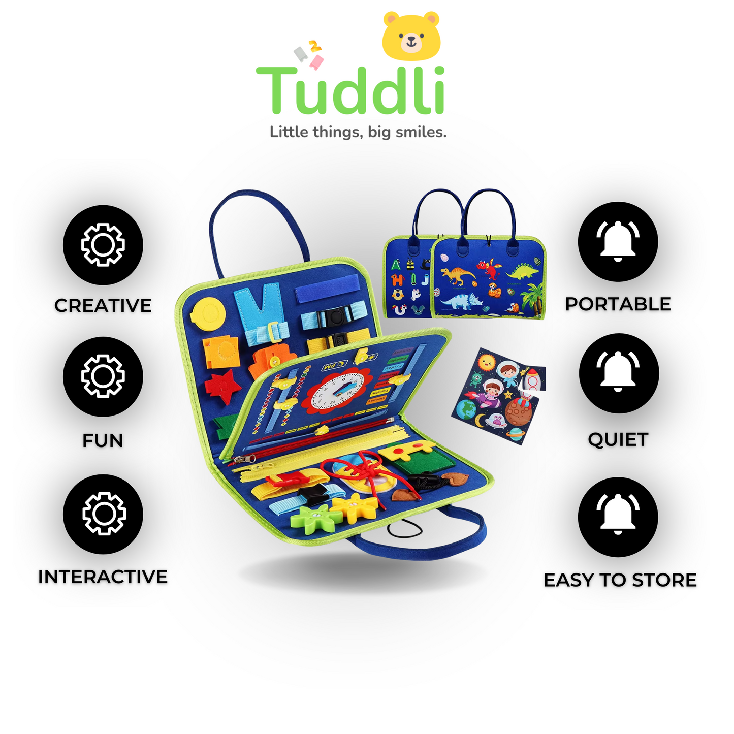 Tuddli Montessori Busy Board for Toddlers