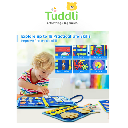 Tuddli Montessori Busy Board for Toddlers