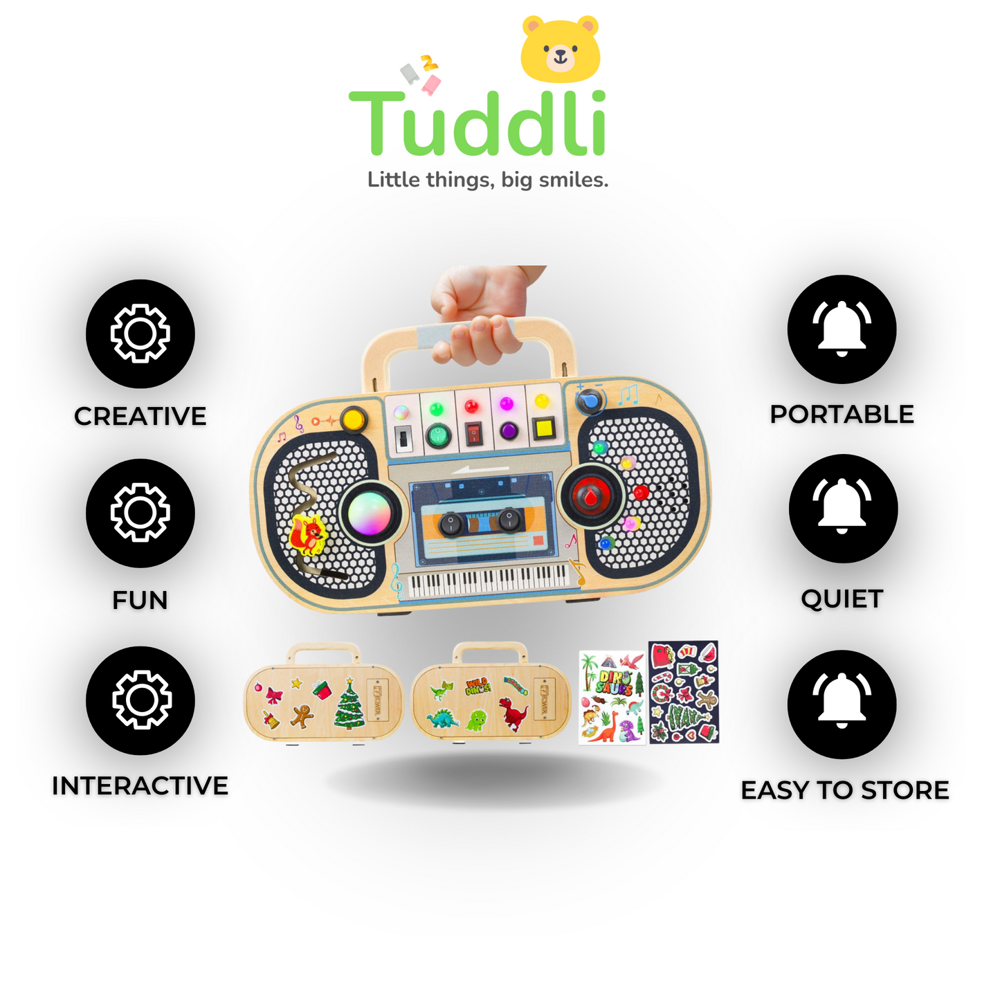 Montessori Busy Board with Led Light & Music