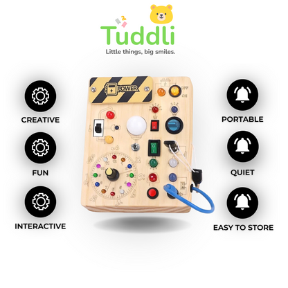 Montessori Busy Board with LED Lights