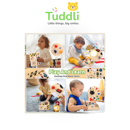 Montessori Busy Board with LED Lights